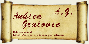 Ankica Grulović vizit kartica